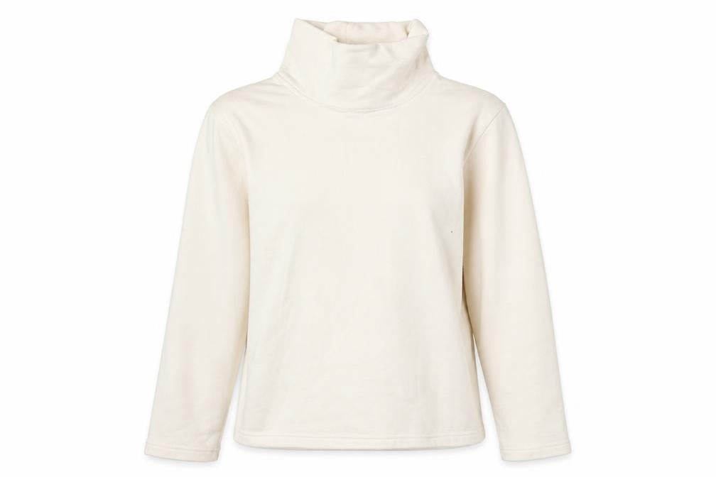 Classics Womens Beige  Polyester Pullover Sweatshirt Size M
