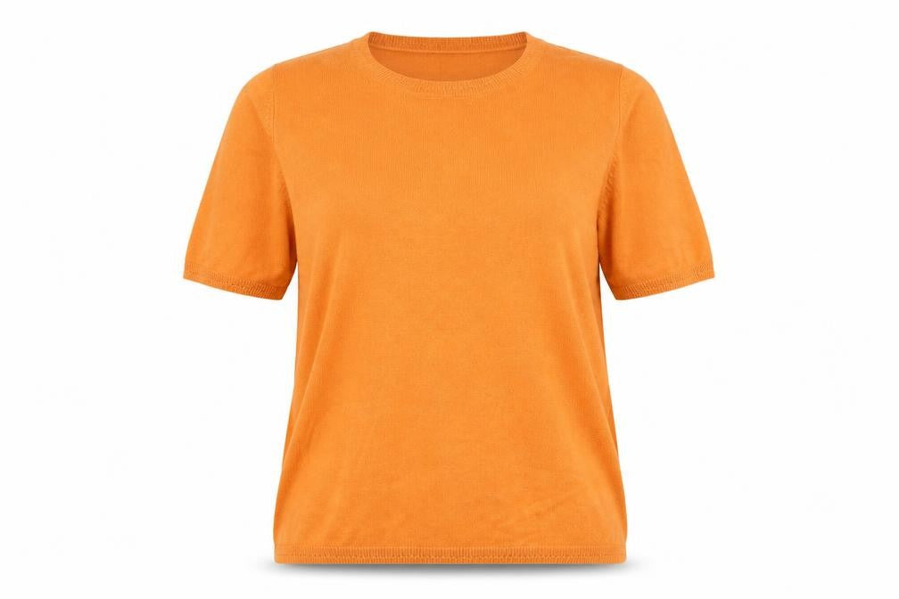 Marks and Spencer Womens Orange Round Neck  Acrylic Pullover Jumper Size 16