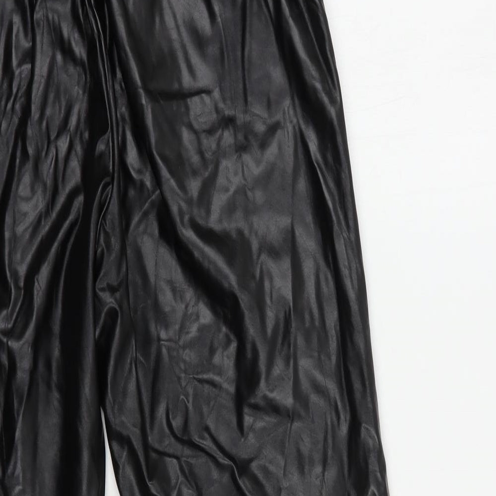 Brave Soul Womens Black  Polyester Trousers  Size XS L28 in Regular Drawstring