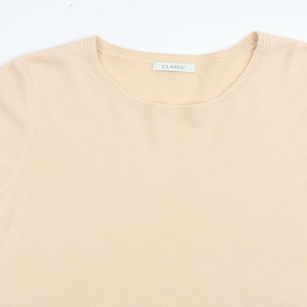 Marks and Spencer Womens Pink Boat Neck  Acrylic Pullover Jumper Size 18