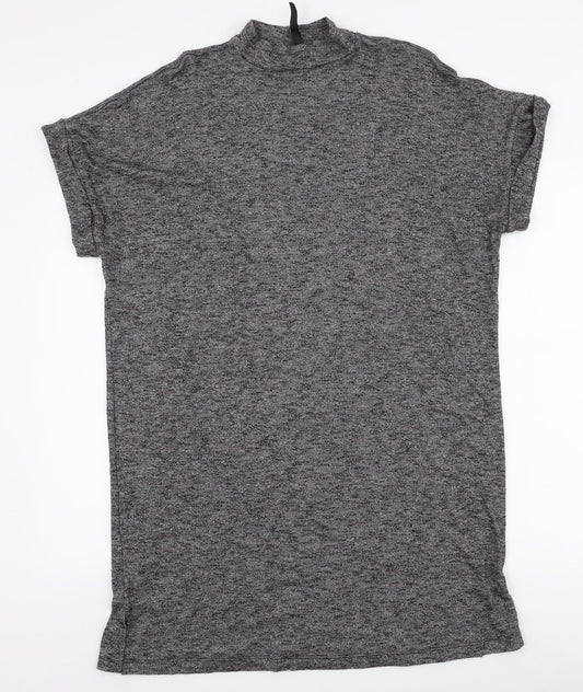 Woolworths Womens Grey  Rayon T-Shirt Dress  Size M  Round Neck Pullover
