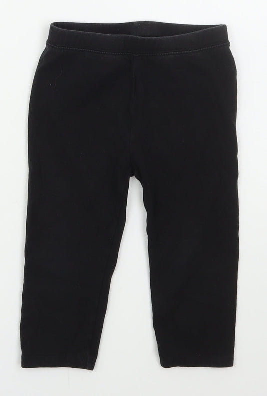 Gap Girls Black  Cotton Carrot Trousers Size 3 Years  Regular