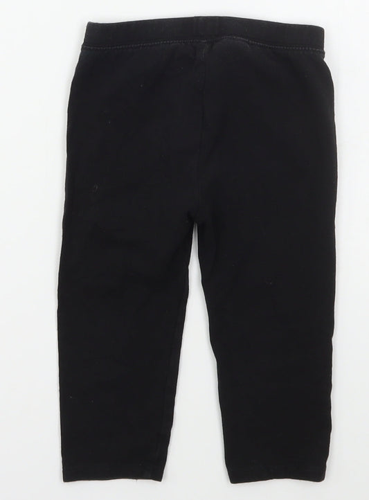 Gap Girls Black  Cotton Carrot Trousers Size 3 Years  Regular