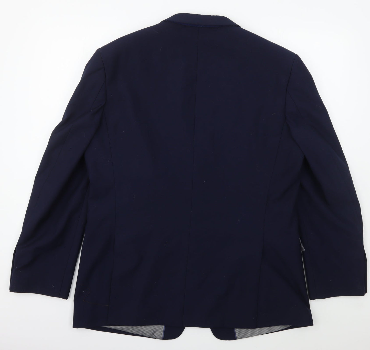 Burton Mens Blue  Polyester Jacket Suit Jacket Size 44