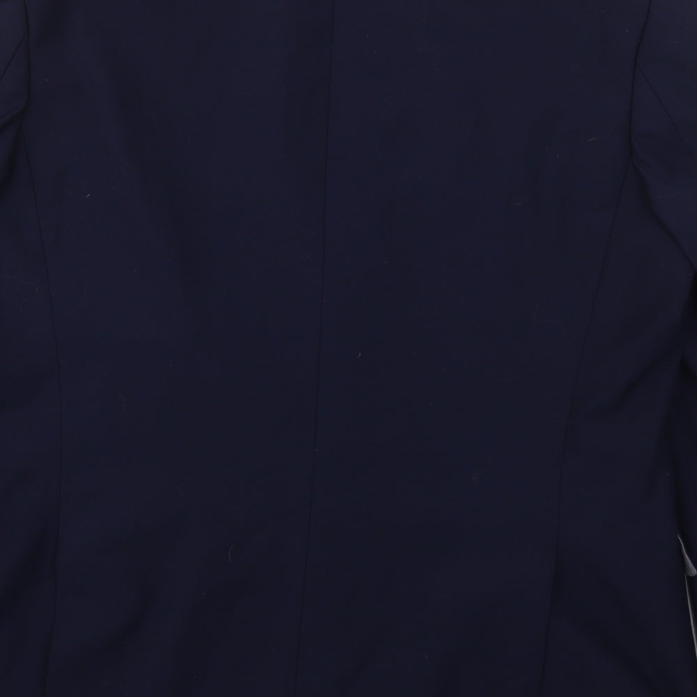 Burton Mens Blue  Polyester Jacket Suit Jacket Size 44