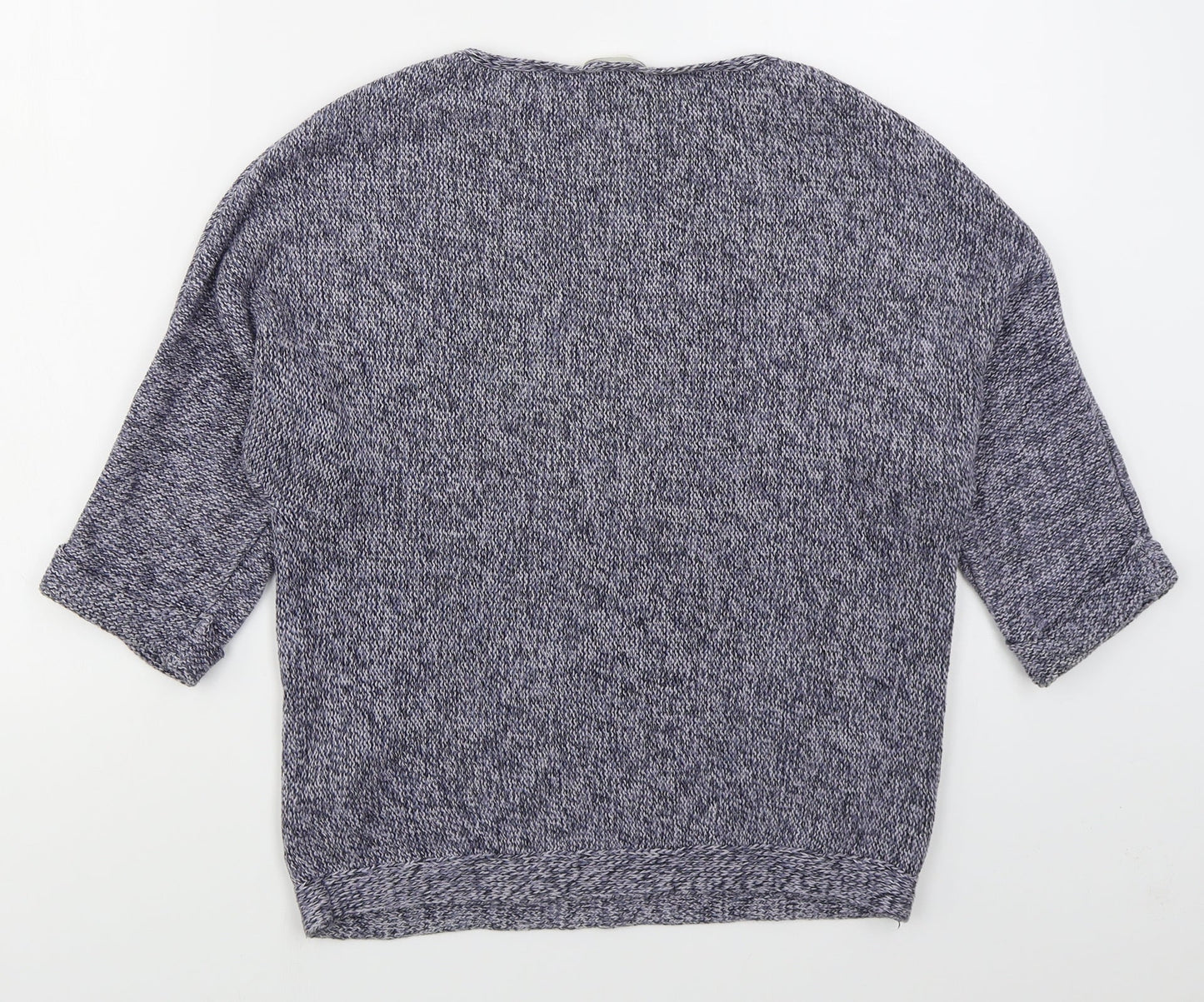 H&M Womens Blue Boat Neck  Acrylic Pullover Jumper Size XS