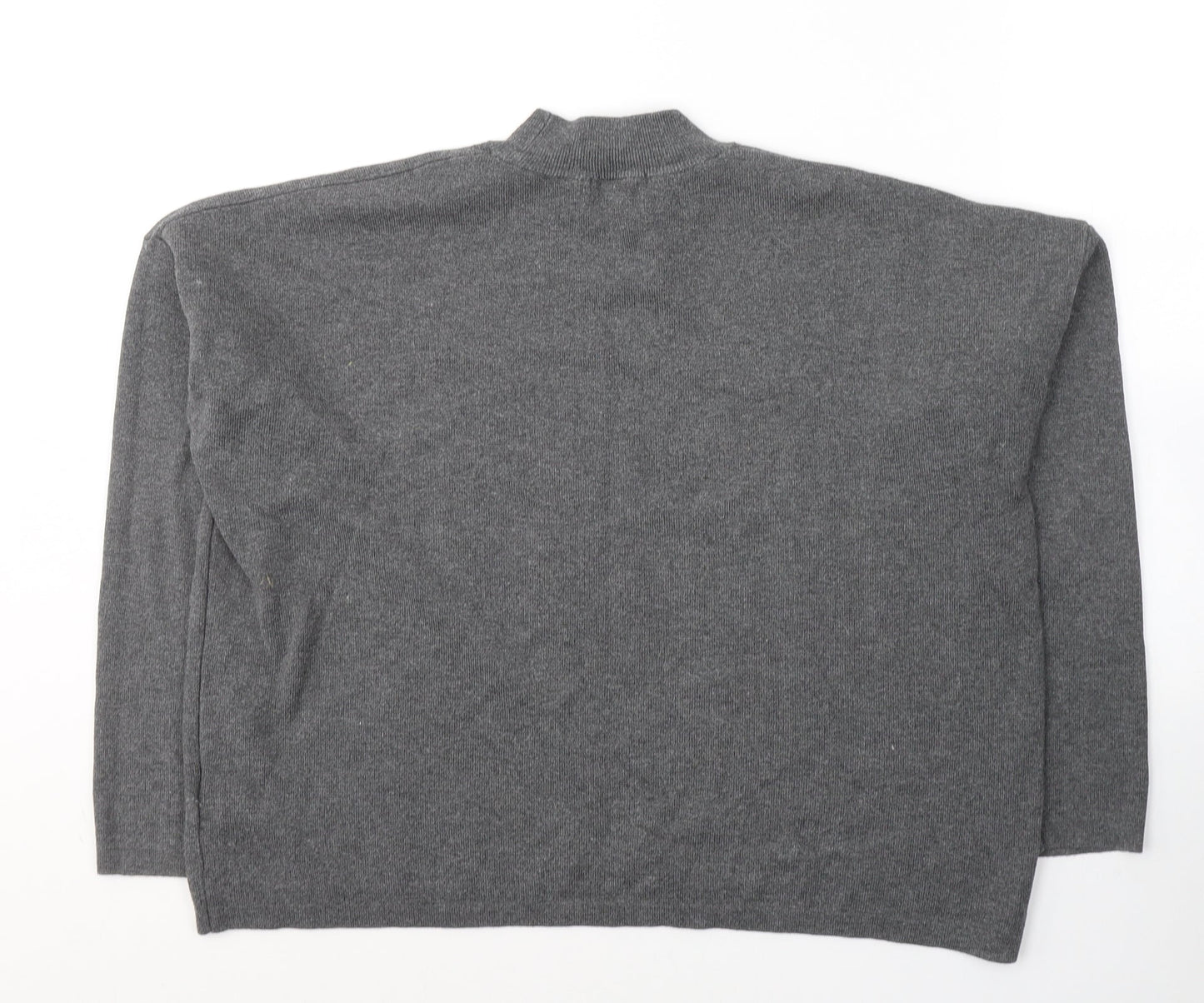 H&M Womens Grey High Neck  Viscose Pullover Jumper Size M