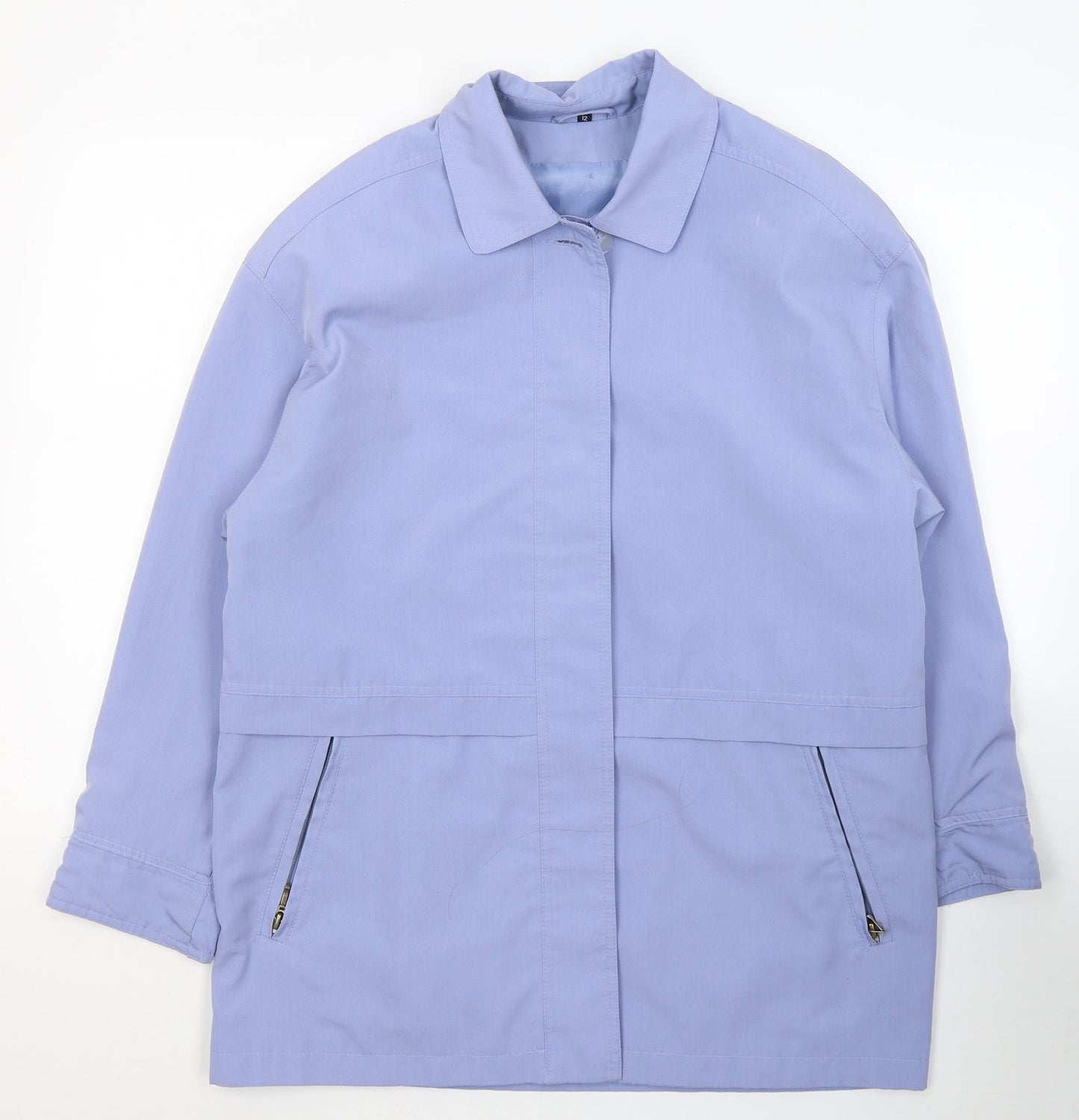 Preworn Womens Blue   Jacket Coat Size 12  Button