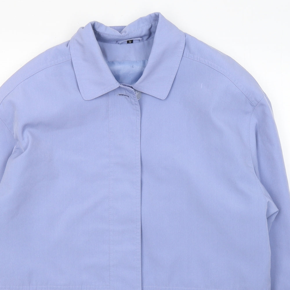 Preworn Womens Blue   Jacket Coat Size 12  Button