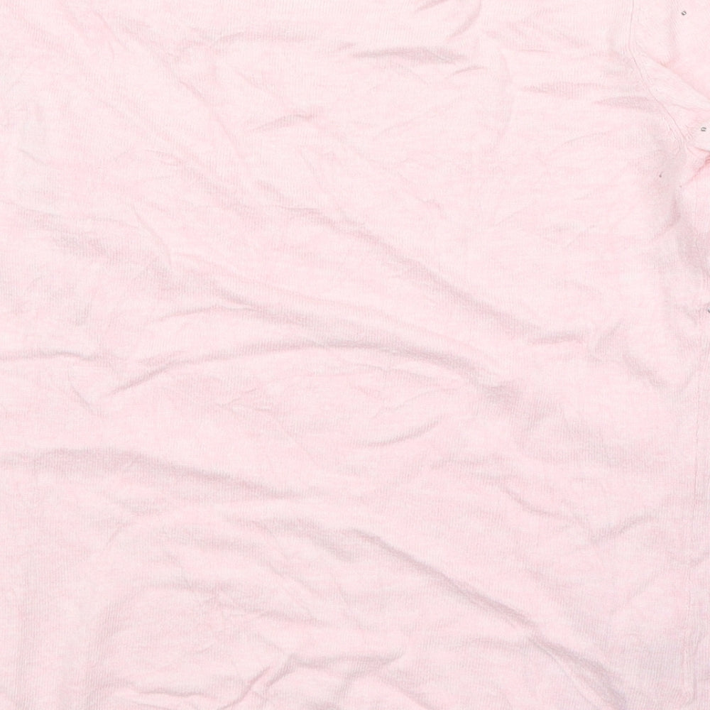 CC Womens Pink Round Neck  Cotton Pullover Jumper Size S