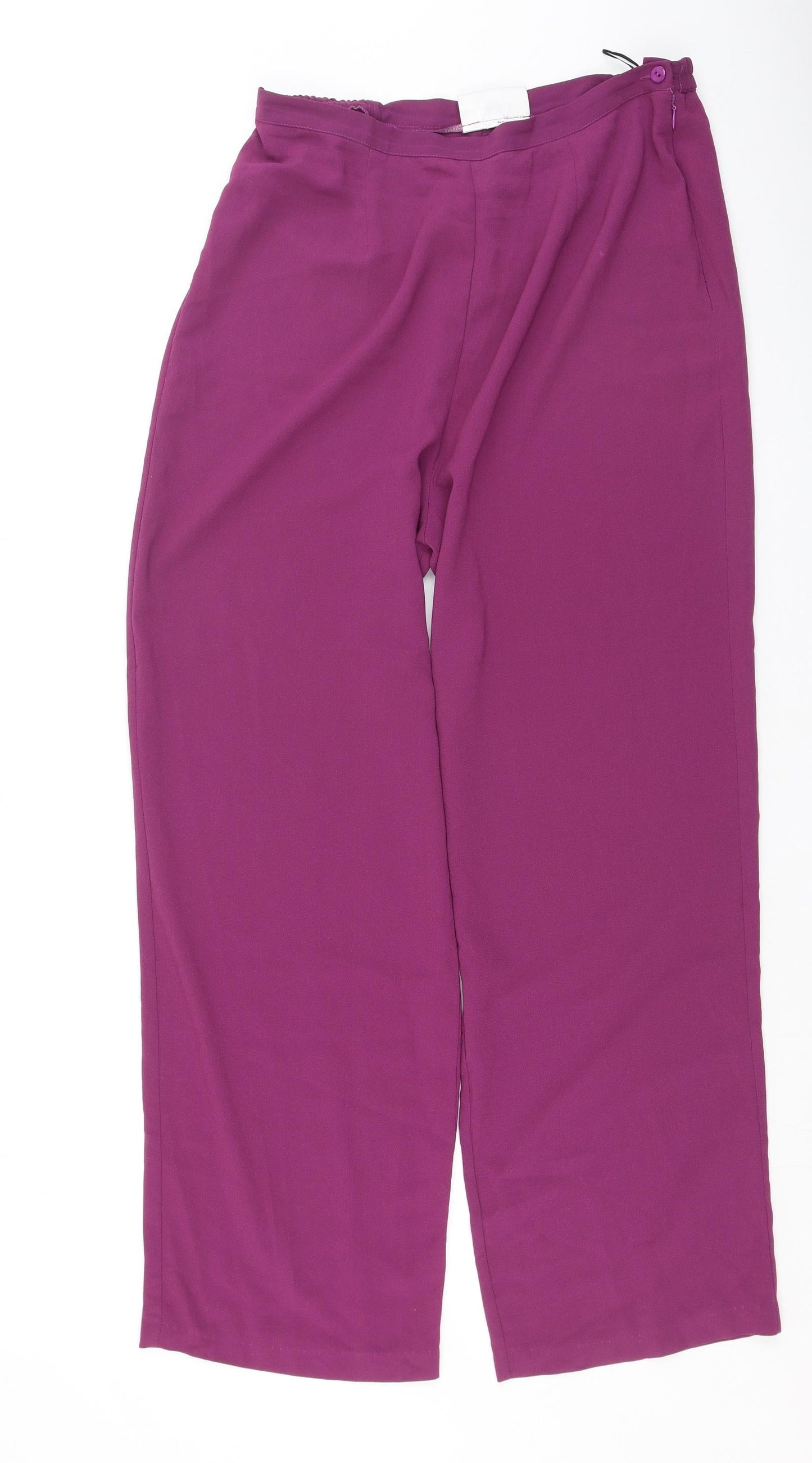 Style  Womens Purple  Polyester Trousers  Size 16 L29 in Regular