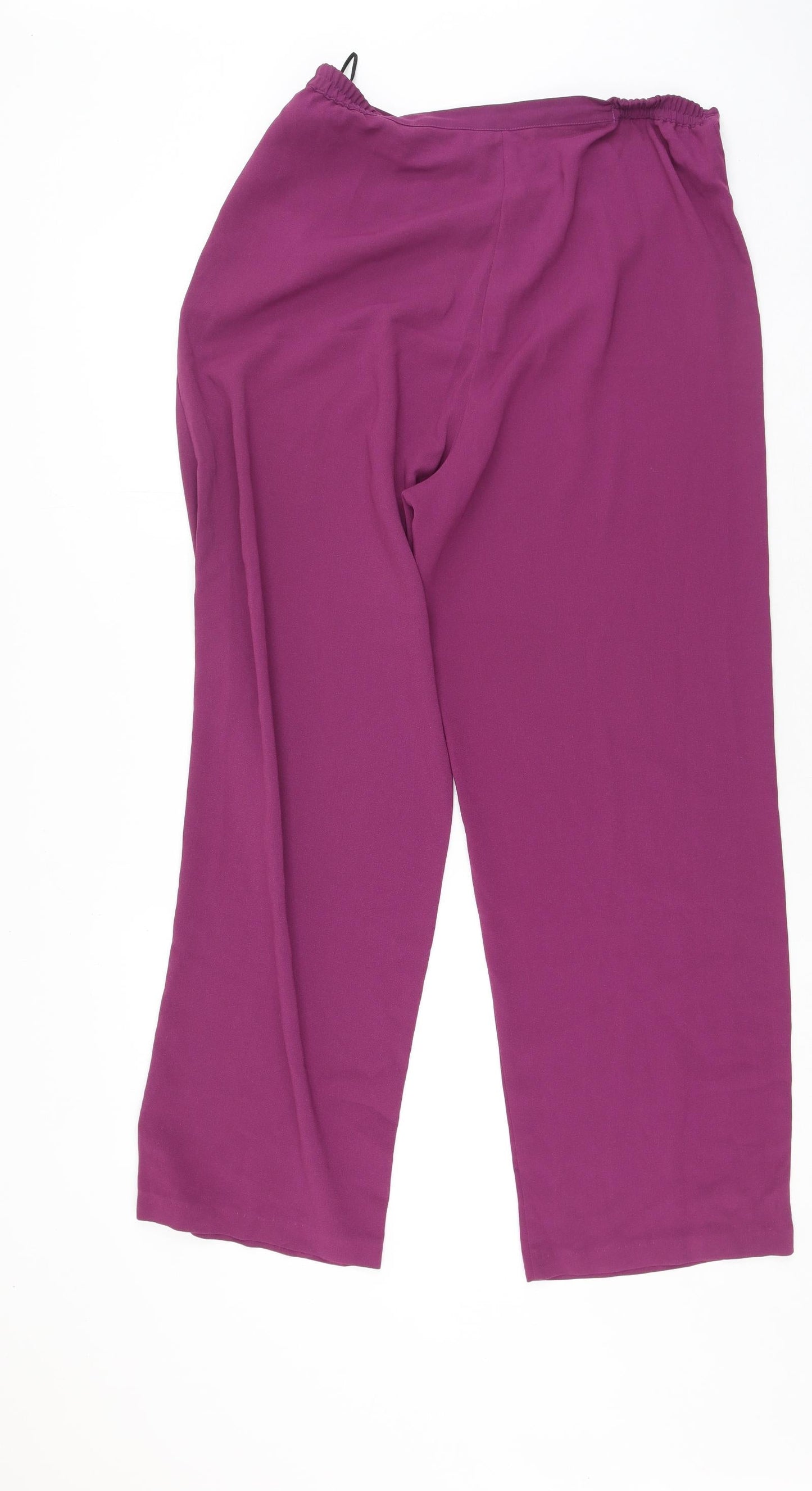Style  Womens Purple  Polyester Trousers  Size 16 L29 in Regular