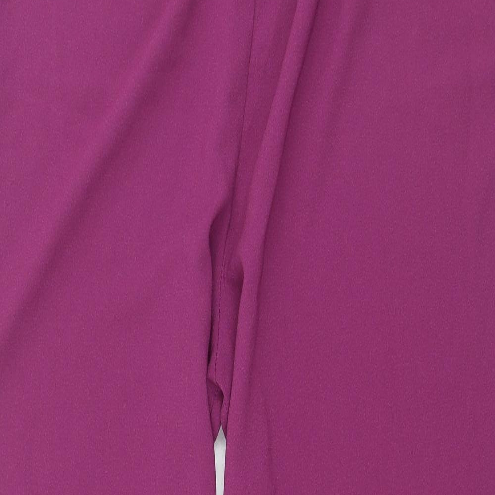 Style  Womens Purple  Polyester Trousers  Size 16 L29 in Regular