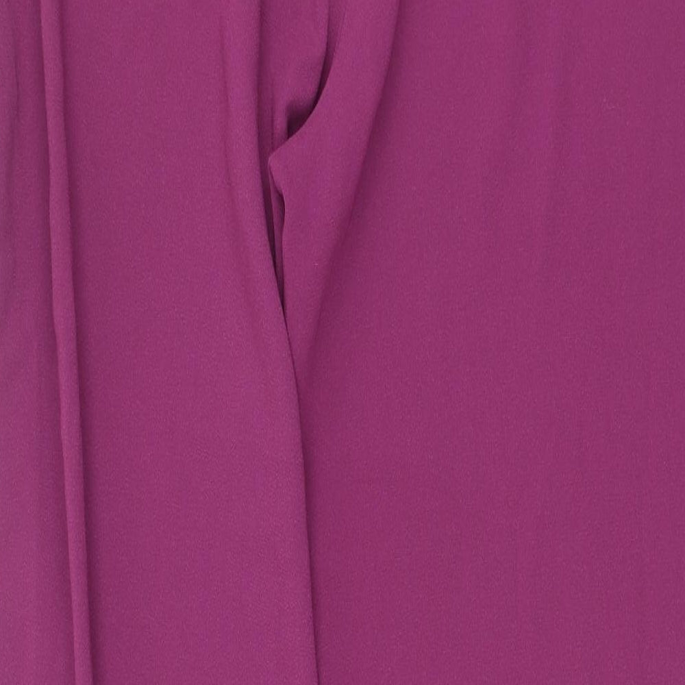 Style  Womens Purple  Polyester Trousers  Size 16 L29 in Regular