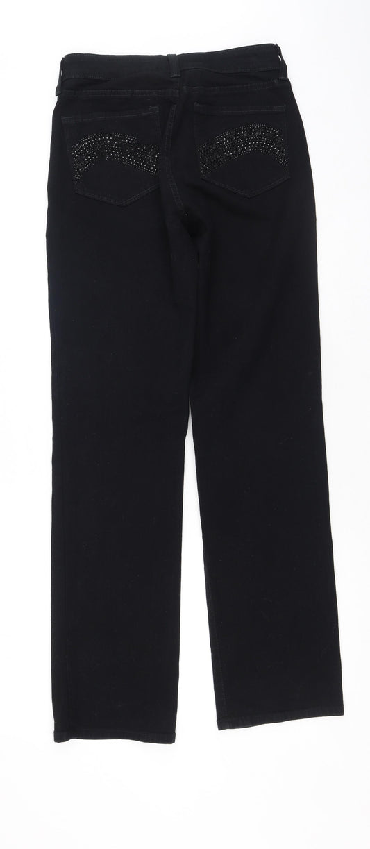 Nxd Womens Black  Chlorofibre Straight Jeans Size 4 L32 in Regular