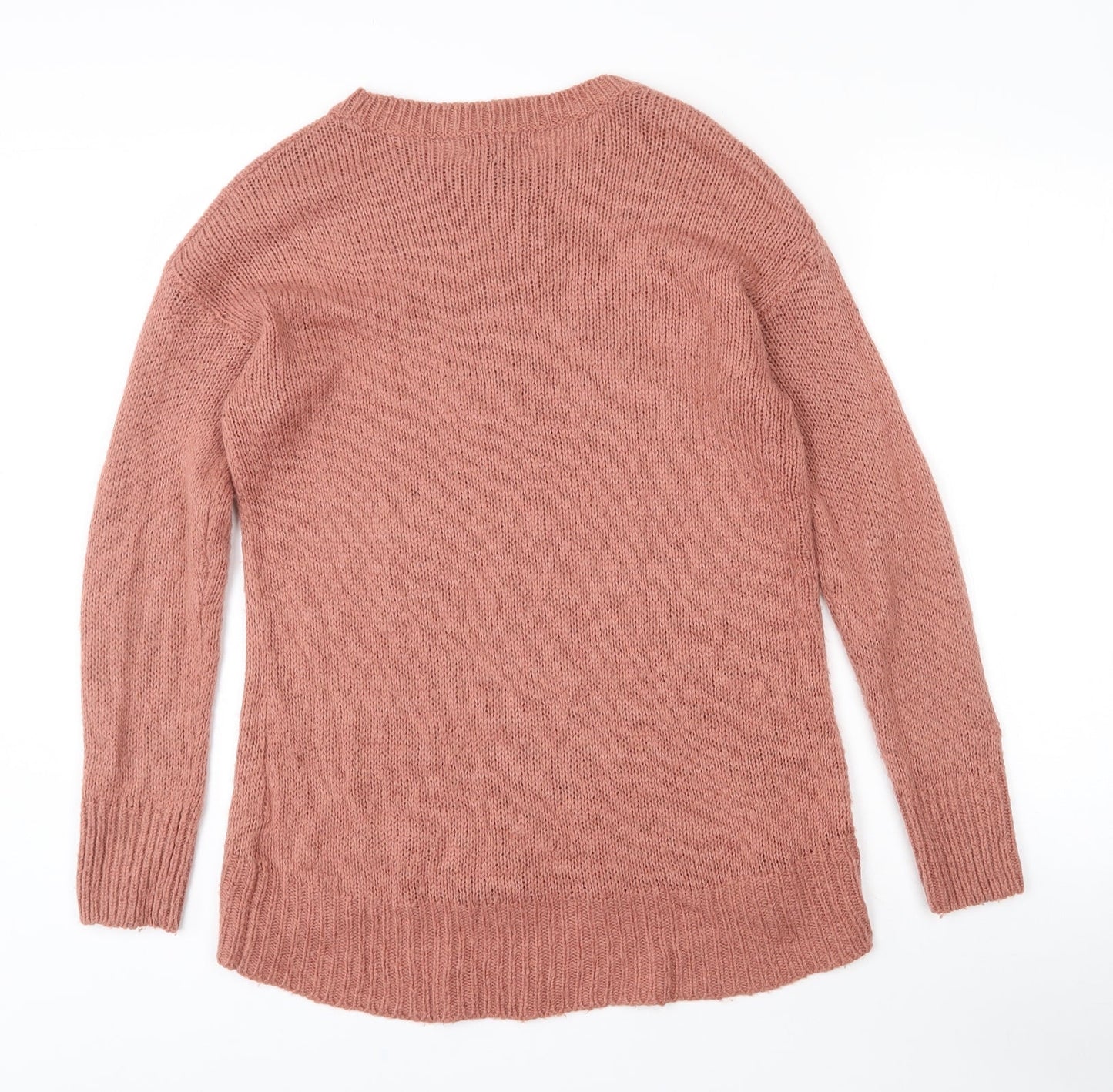 New Look Womens Brown Crew Neck  Acrylic Pullover Jumper Size 8