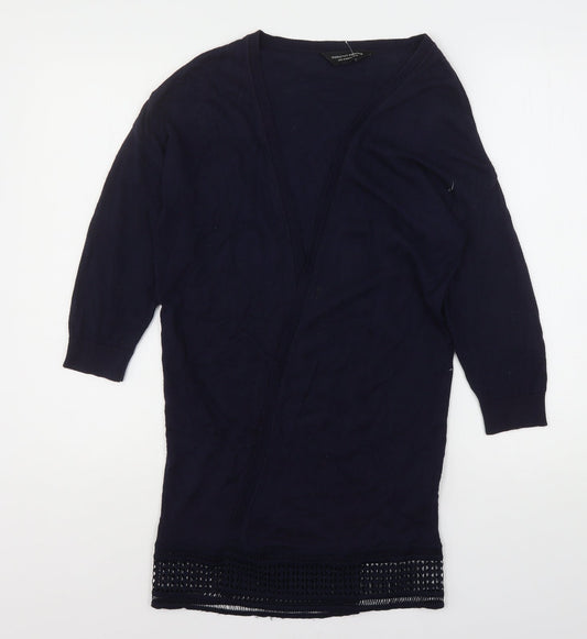 Dorothy Perkins Girls Blue V-Neck  Cotton Cardigan Jumper Size 12 Years