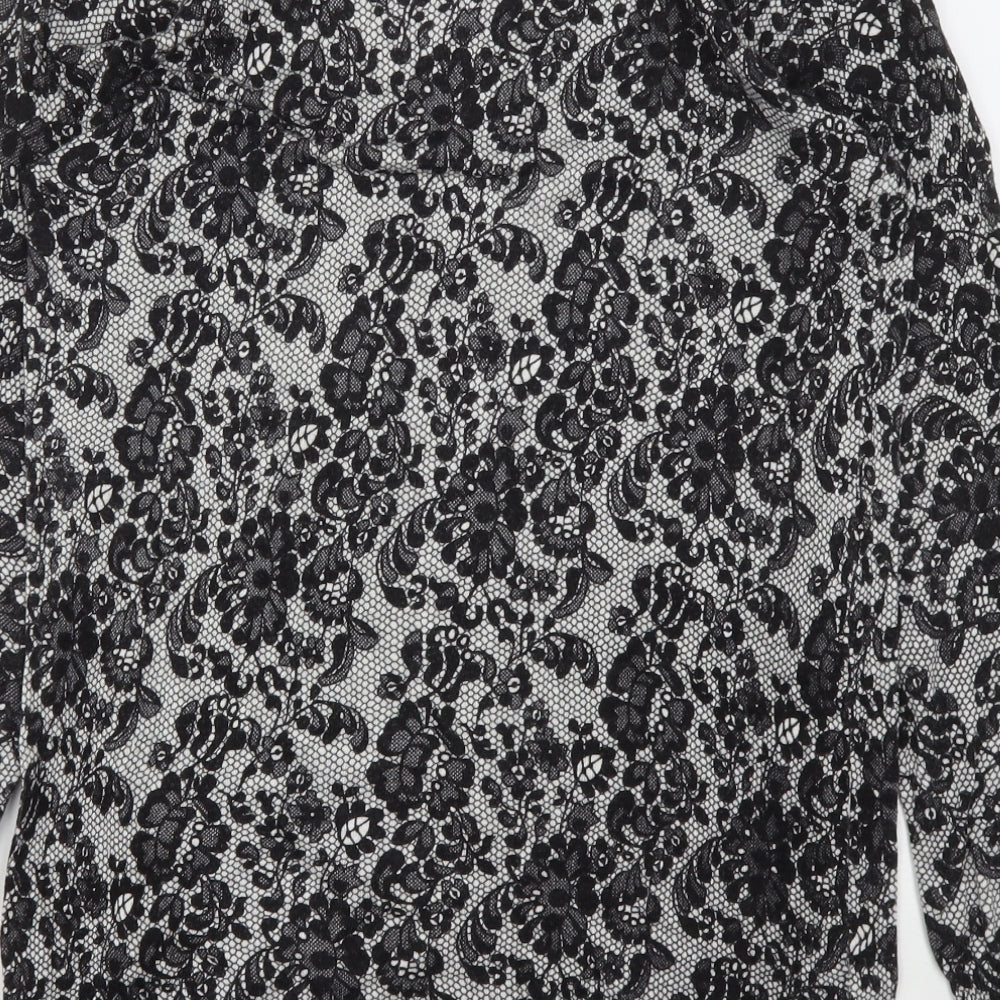 Marks and Spencer Womens Multicoloured Round Neck Floral Viscose Pullover Jumper Size 10