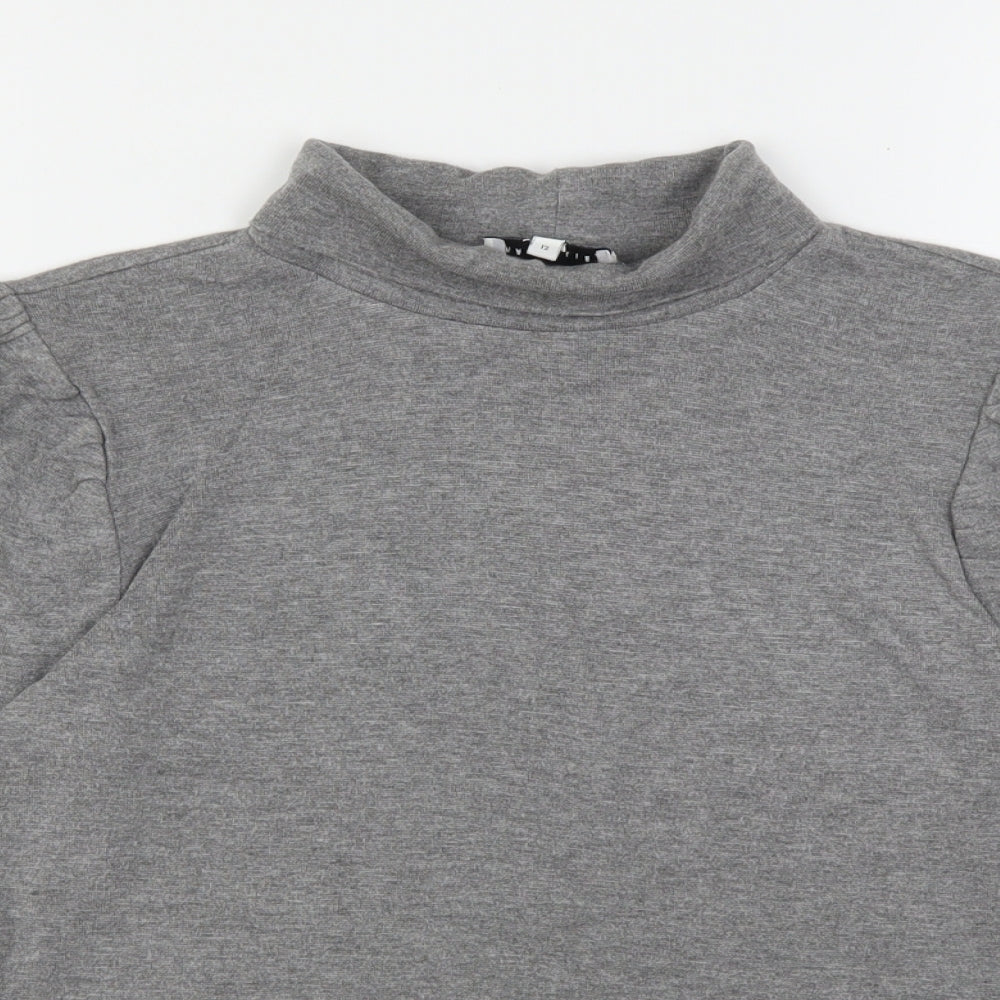 Warehouse Womens Grey Roll Neck  Viscose Pullover Jumper Size 12