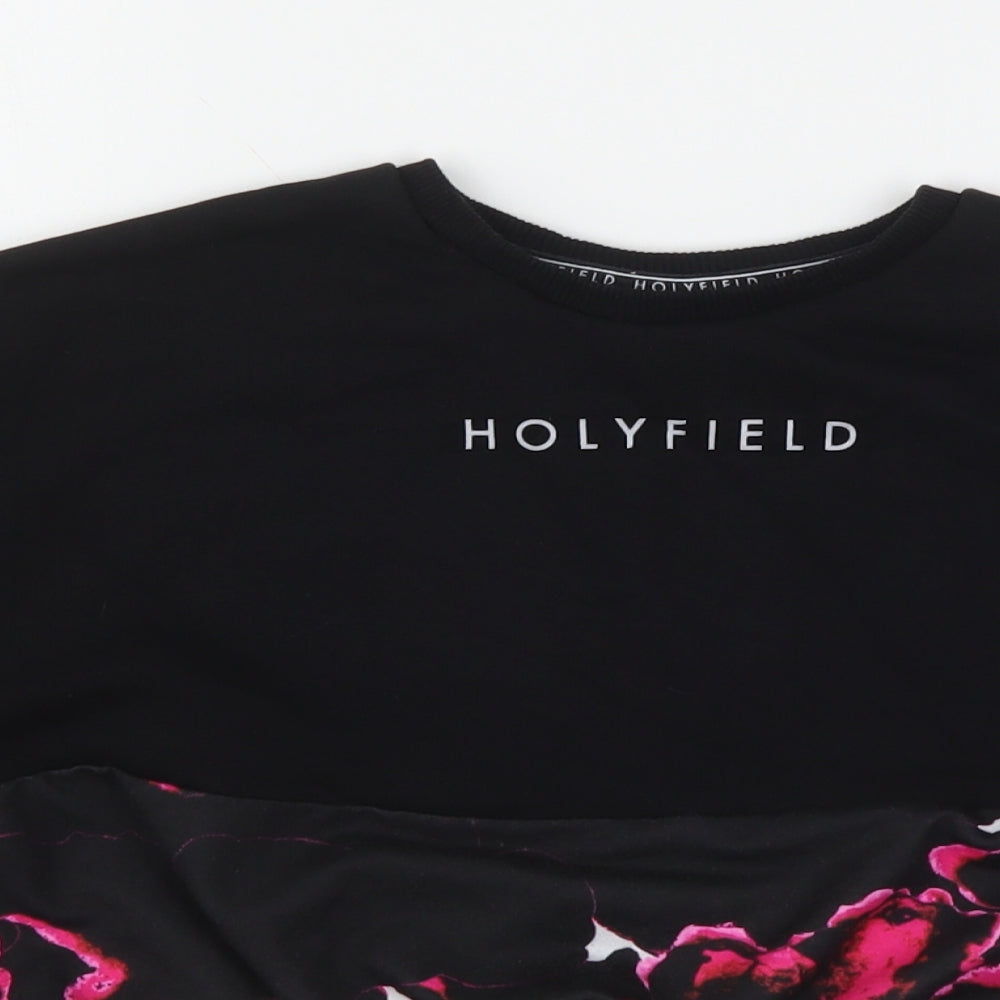 Holyfiled Girls Multicoloured Geometric Polyester Pullover Sweatshirt Size 8-9 Years   - Cropped