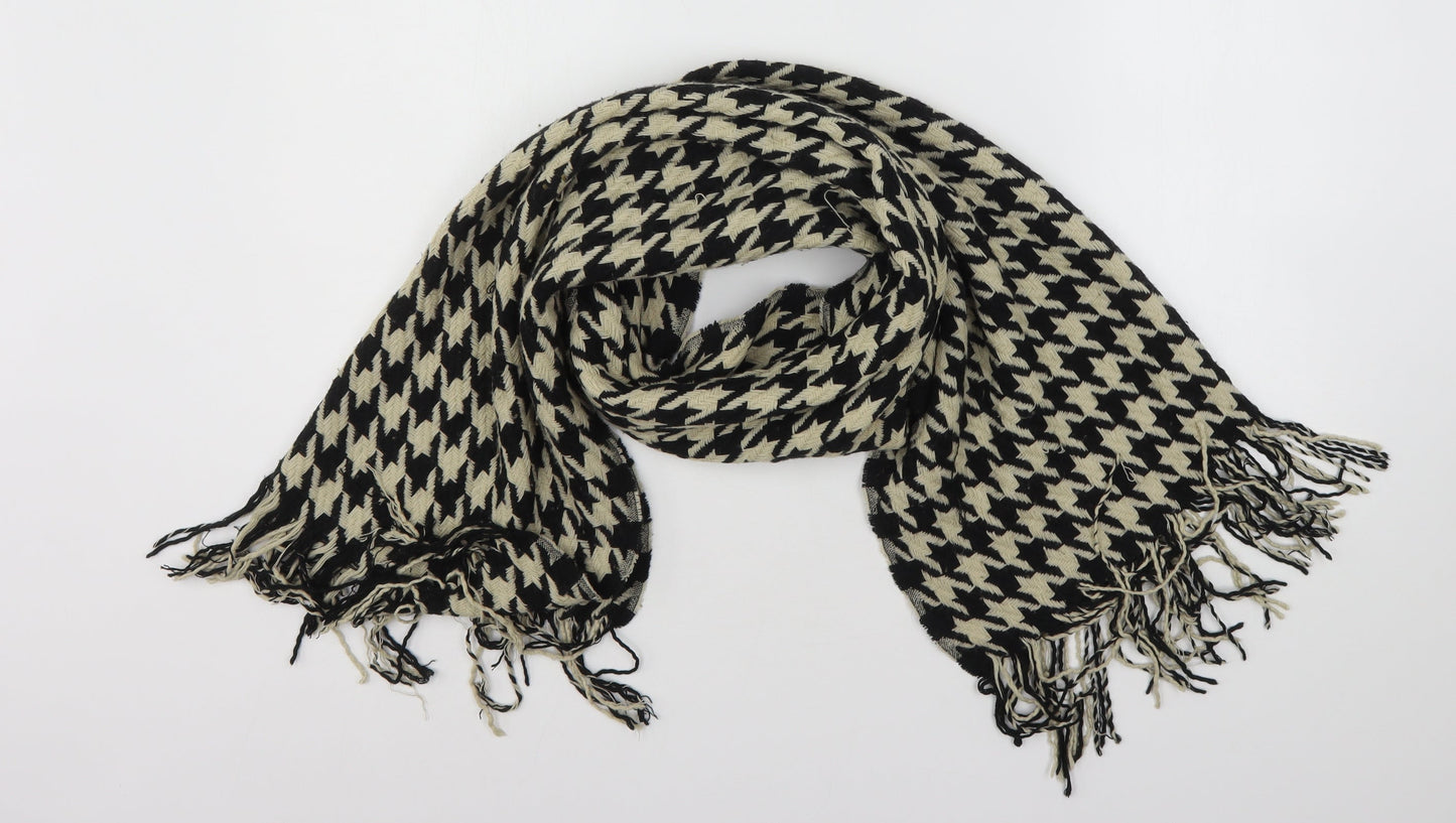 Preworn Womens Multicoloured Houndstooth Polyester  Shawl/Wrap