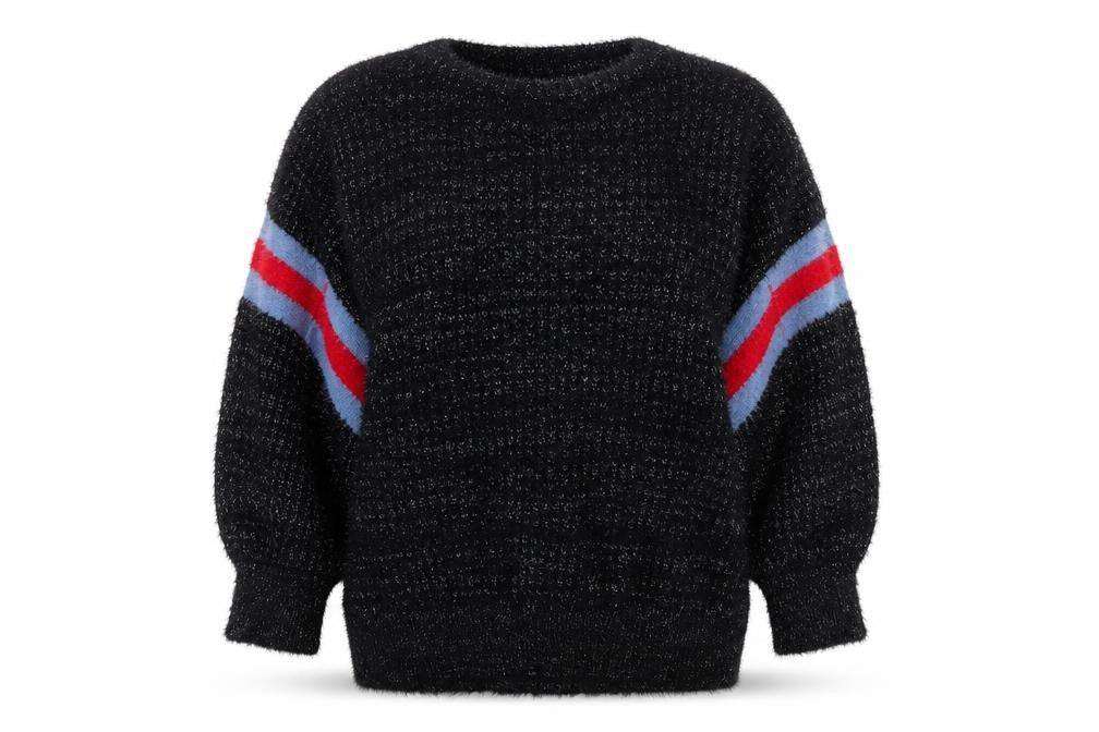 Womens UK L Regular DK Black Pullover Tight-Knit