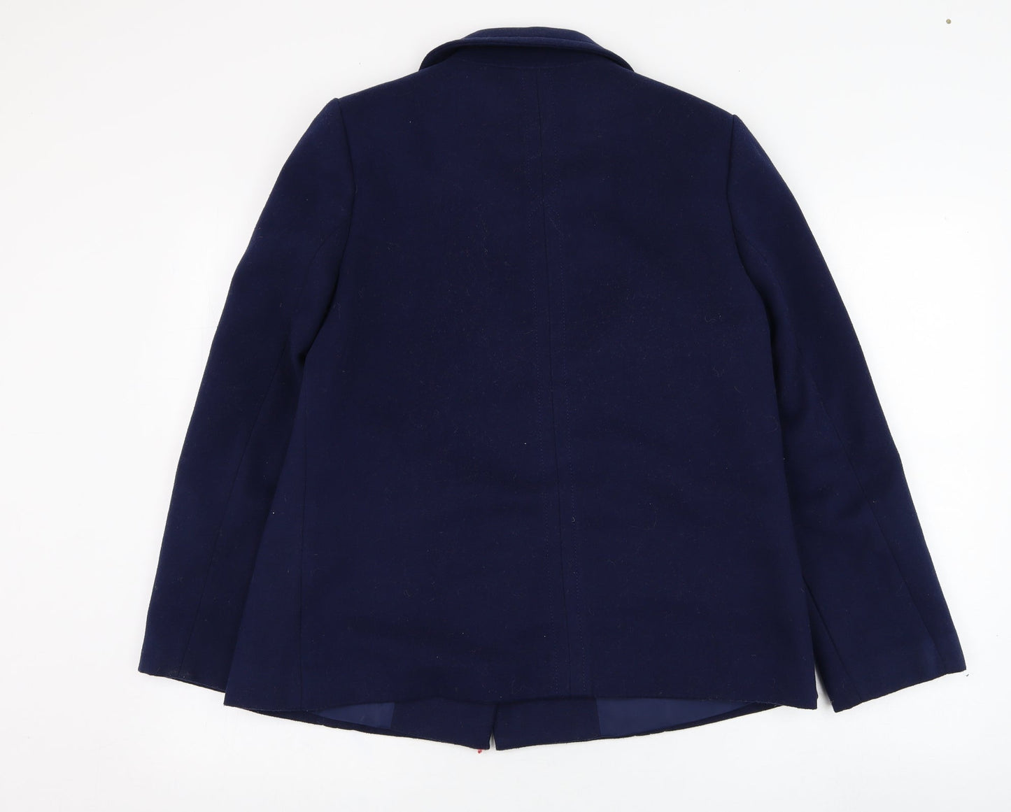 BM Womens Blue   Overcoat Coat Size 12  Button