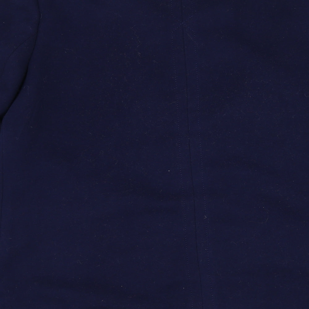 BM Womens Blue   Overcoat Coat Size 12  Button