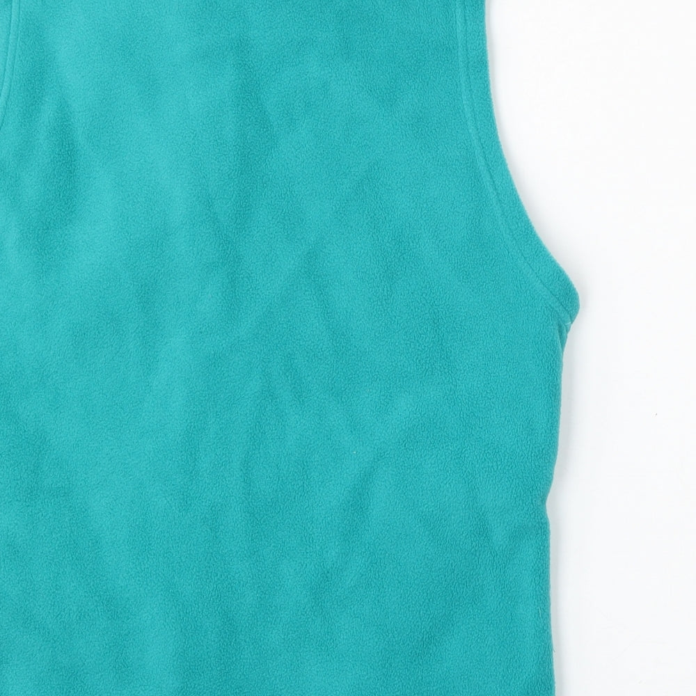 EWM Womens Green  Polyester Vest Sweatshirt Size 14  Zip