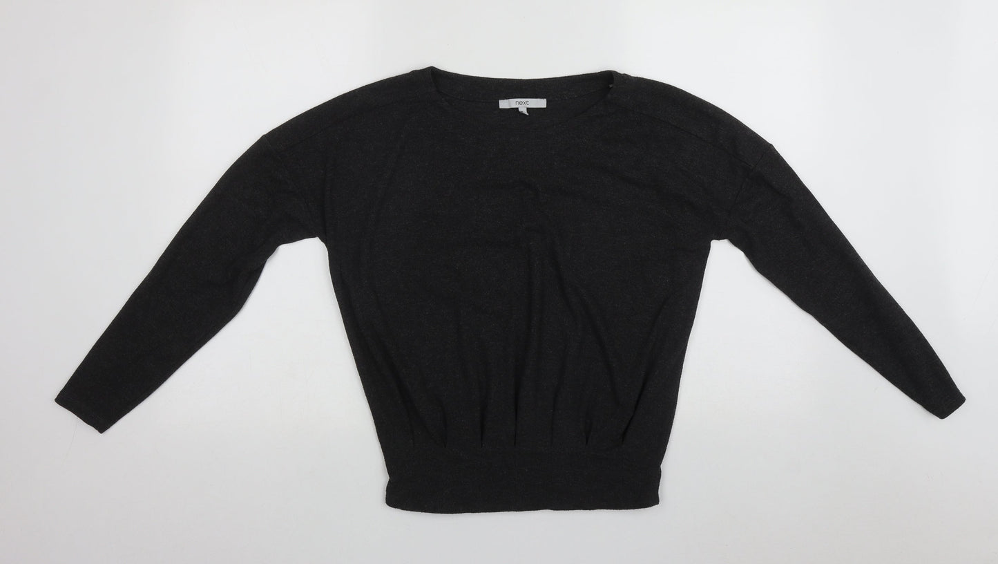 NEXT Womens Grey Scoop Neck  Polyester Pullover Jumper Size 6