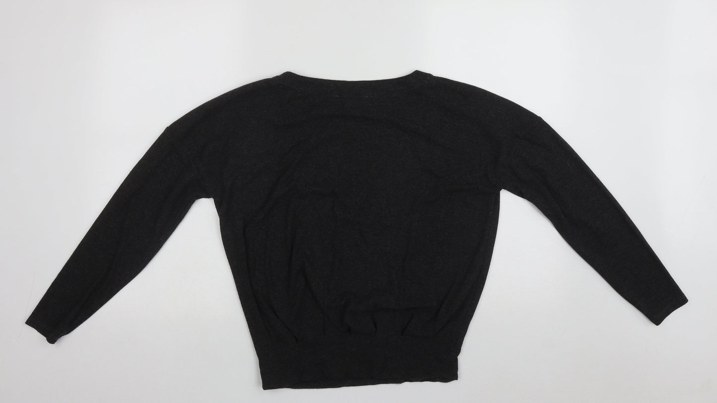NEXT Womens Grey Scoop Neck  Polyester Pullover Jumper Size 6