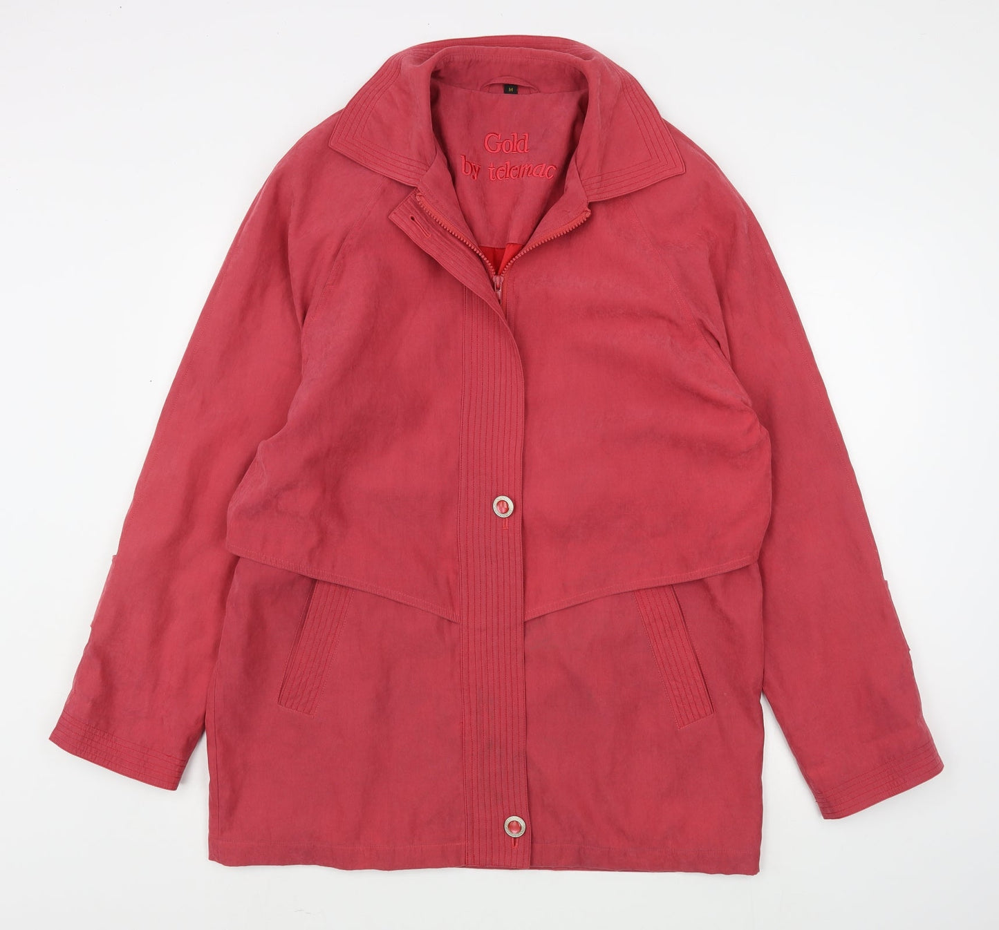 Gold Womens Pink   Overcoat Coat Size M  Zip