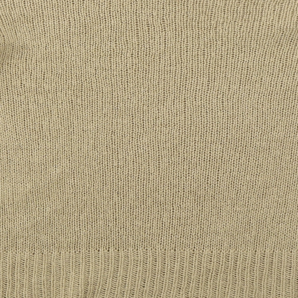 New Look Womens Beige Crew Neck  Acrylic Pullover Jumper Size S