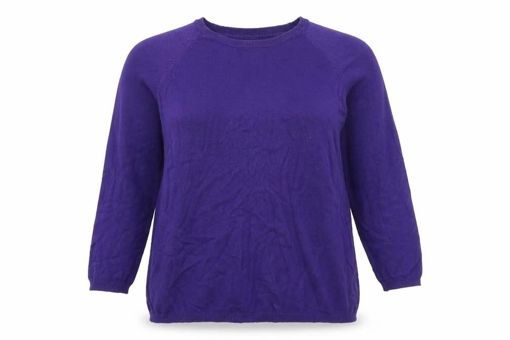 Marks and Spencer Womens Purple Crew Neck  Viscose Pullover Jumper Size 16