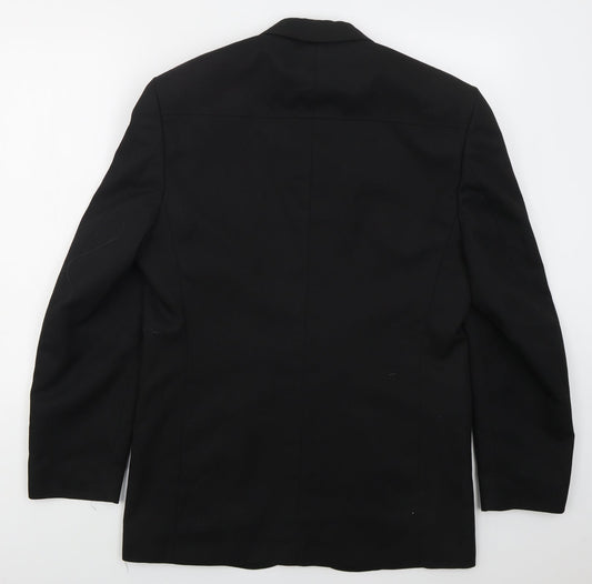 Armando Mens Black  Polyester Jacket Suit Jacket Size 38