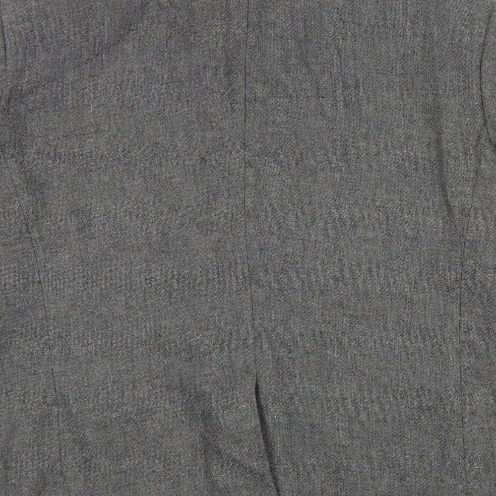 Easy Mens Grey  Acrylic Jacket Blazer Size L