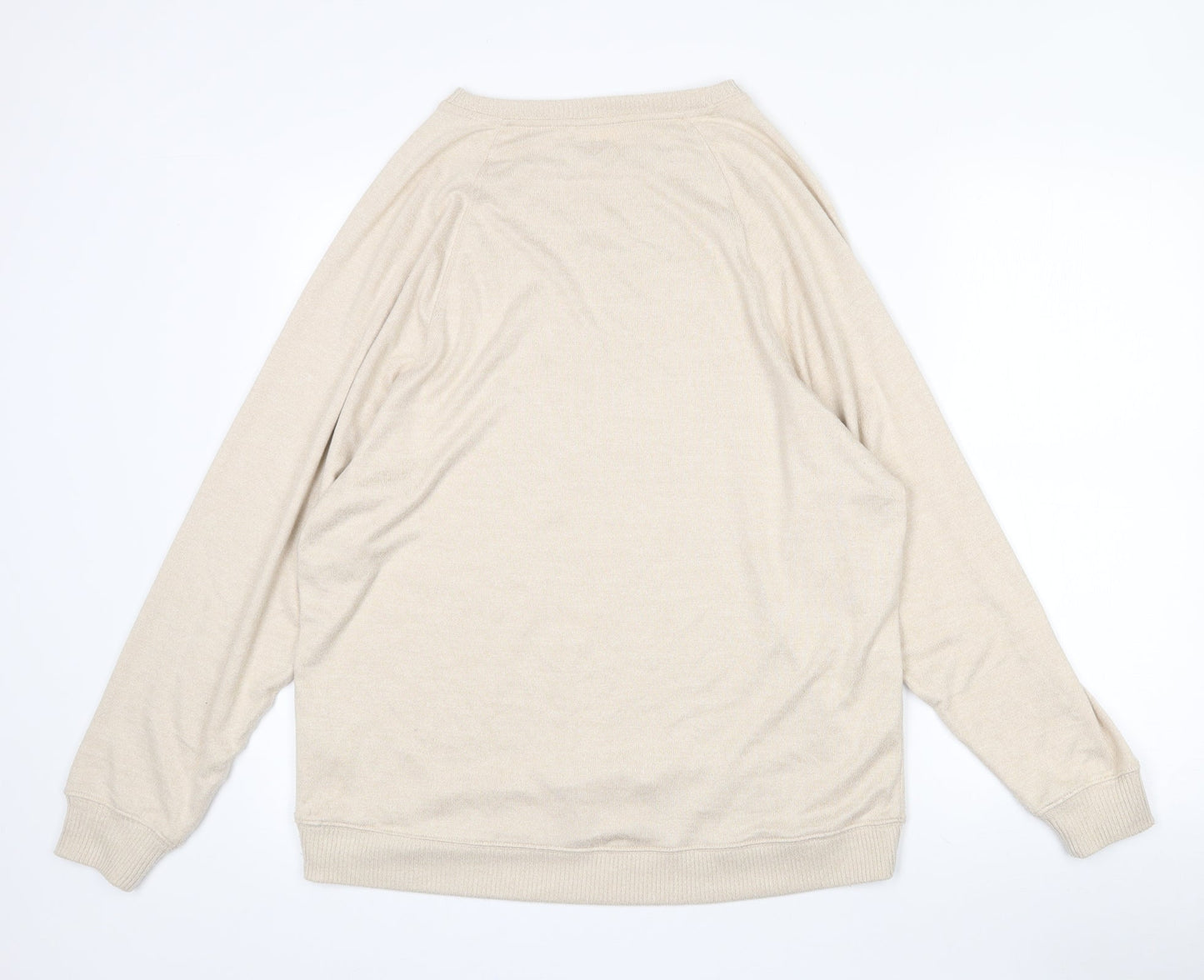 Gilly Hicks Womens Beige Crew Neck  Acrylic Pullover Jumper Size S