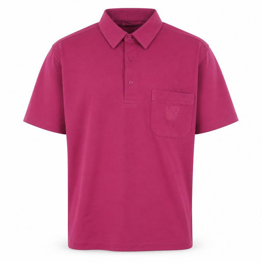 St Bernard Mens Pink  Cotton  Polo Size L Collared Button