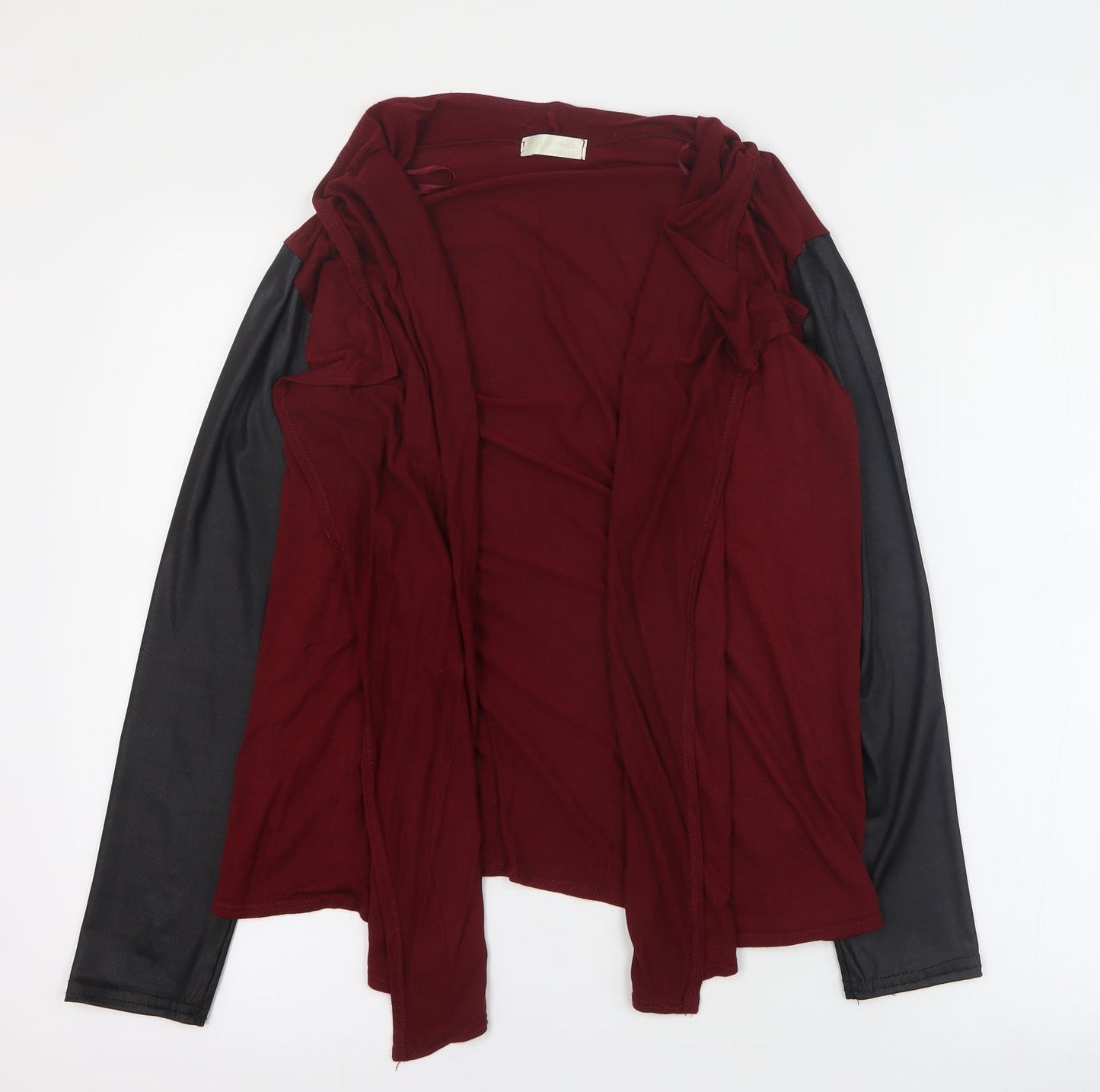 Blue Inc Womens Red V-Neck  Viscose Cardigan Jumper Size S