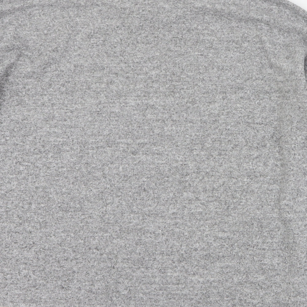 New Look Womens Grey Round Neck  Viscose Pullover Jumper Size M