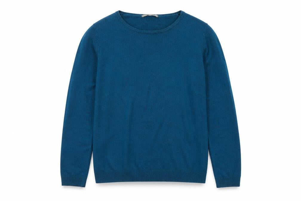 Marks and Spencer Womens Blue Crew Neck  Acrylic Pullover Jumper Size 12
