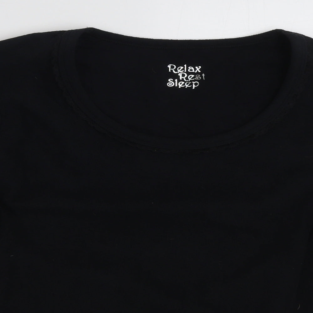 Marks and Spencer Womens Black  100% Polyester Pullover Sweatshirt Size 16  Pullover
