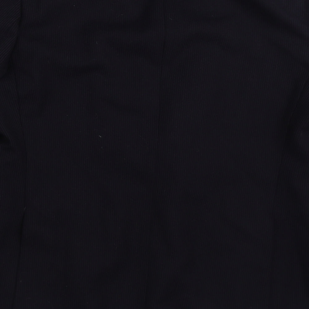 St Michael Mens Blue Striped Polyester Jacket Suit Jacket Size 42
