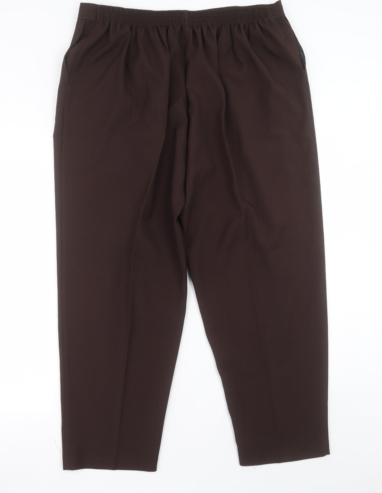 Preworn Womens Brown  Polyester Trousers  Size 36 in L27 in Regular