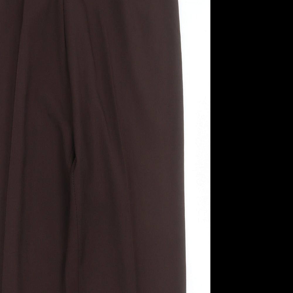 Preworn Womens Brown  Polyester Trousers  Size 36 in L27 in Regular