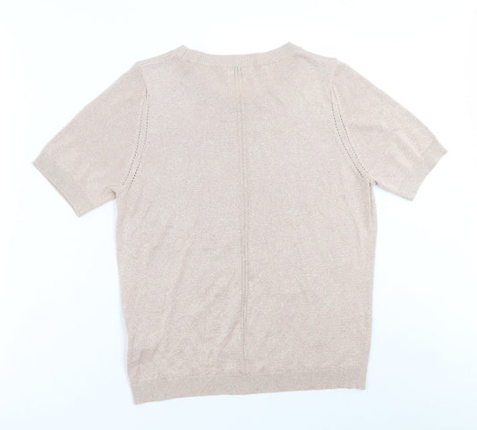 Classic Womens Pink  Modal Basic T-Shirt Size 14 Crew Neck