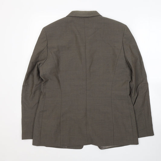 Marks and Spencer Womens Brown  Polyester Jacket Suit Jacket Size 14