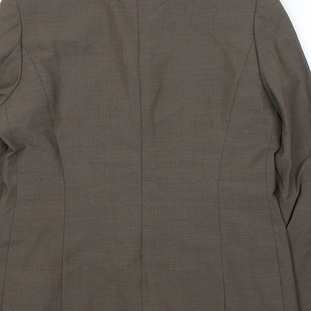 Marks and Spencer Womens Brown  Polyester Jacket Suit Jacket Size 14
