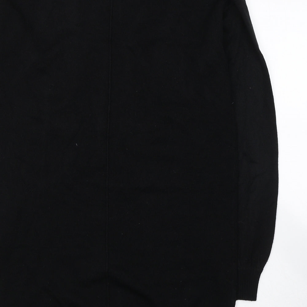 NEXT Womens Black High Neck  Acrylic Pullover Jumper Size S