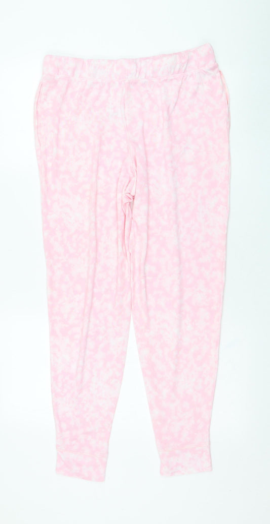 Preworn Womens Pink  Polyester Jogger Trousers Size L L28 in Regular
